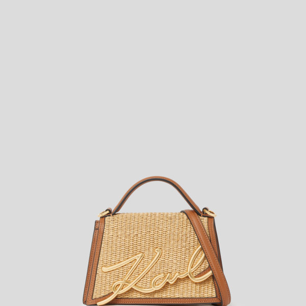 Karl Lagerfeld, Petit Sac Bandoulière En Raphia K/signature, Femme, Naturel-Tan, Taille: X00