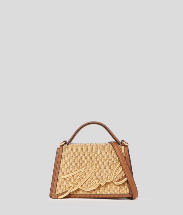 Karl Lagerfeld, Petit Sac Bandoulière En Raphia K/signature, Femme, Naturel-Tan, Taille: X00