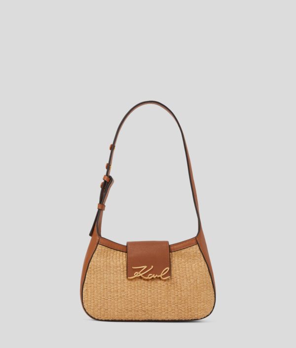 Karl Lagerfeld, Petit Sac Porté Épaule En Raphia K/signature, Femme, Naturel-Tan, Taille: X00