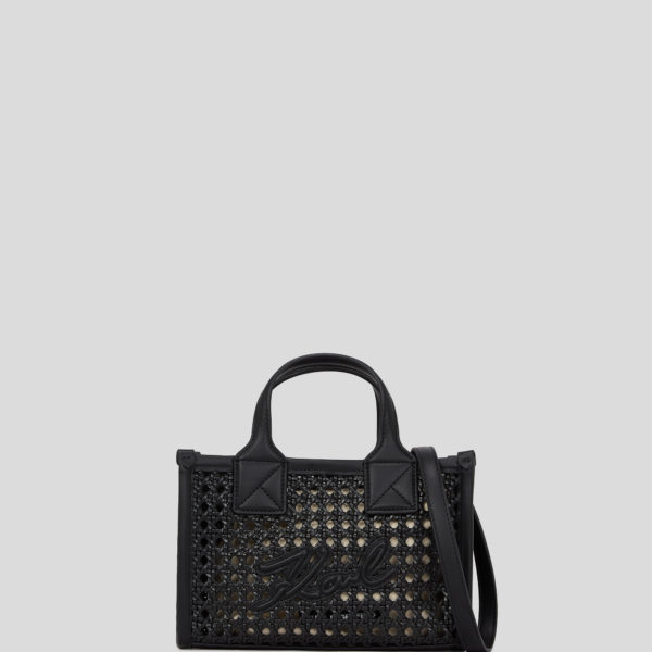 Karl Lagerfeld, Petit Sac Cabas K/skuare, Femme, Noir-Nickel, Taille: X00