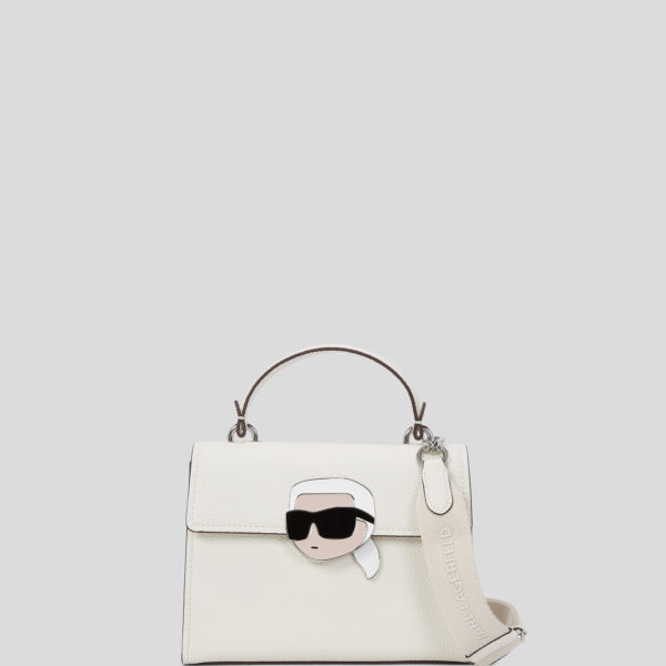 Karl Lagerfeld, Sac Bandoulière Grainé Ikon, Femme, Blanc Cassé, Taille: X00