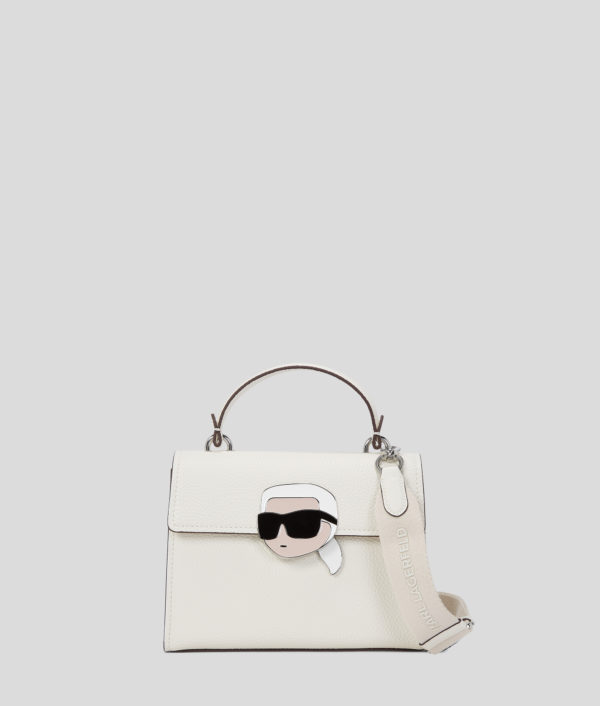 Karl Lagerfeld, Sac Bandoulière Grainé Ikon, Femme, Blanc Cassé, Taille: X00