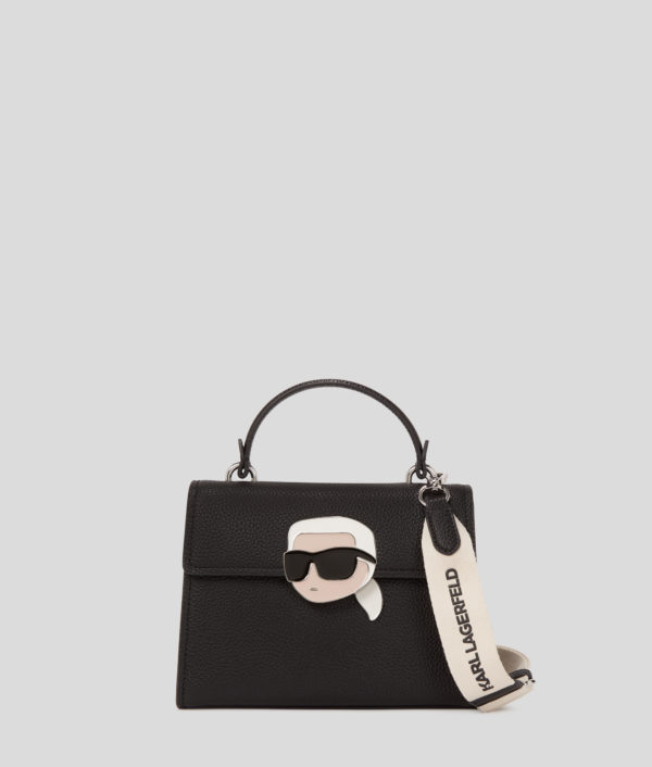 Karl Lagerfeld, Sac Bandoulière Grainé Ikon, Femme, Noir, Taille: X00