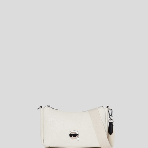 Karl Lagerfeld, Petit Sac Porté Épaule Grainé Ikon, Femme, Blanc Cassé, Taille: X00
