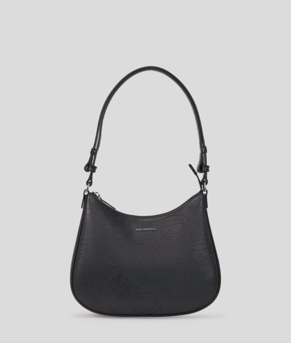 Karl Lagerfeld, Sac Porté Épaule Perforé Ikon, Femme, Noir, Taille: X00