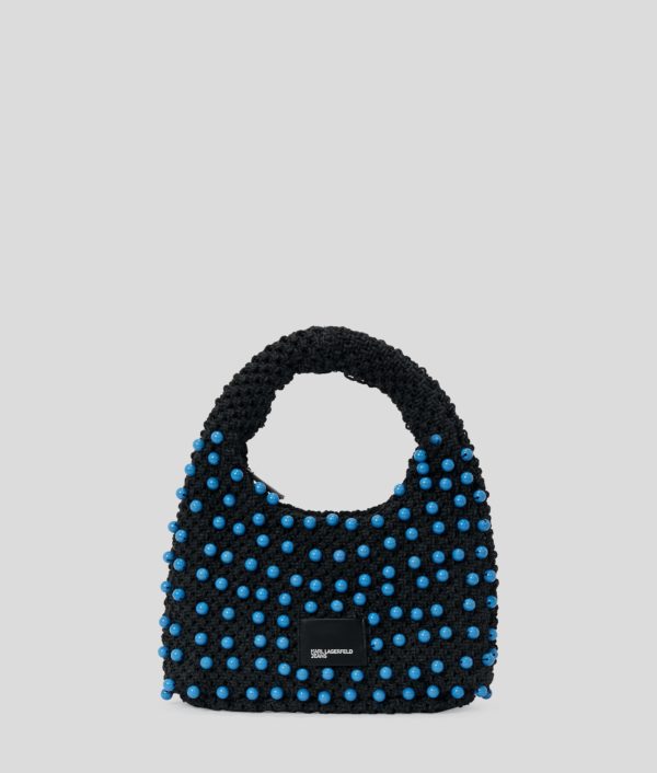 Karl Lagerfeld, Sac Avec Anse Perlé En Crochet, Femme, Noir, Taille: X00