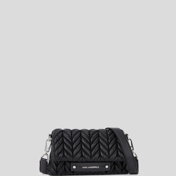 Karl Lagerfeld, Sac Bandoulière K/weave, Femme, Noir-Nickel, Taille: X00