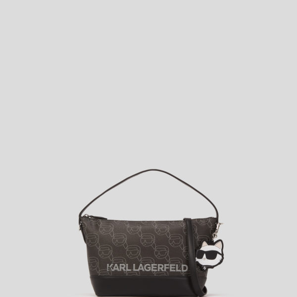 Karl Lagerfeld, Sac Bandoulière Ikon, Femme, NFT All Over Pattern Noir, Taille: X00