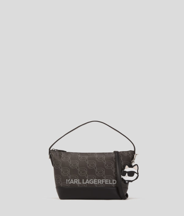 Karl Lagerfeld, Sac Bandoulière Ikon, Femme, NFT All Over Pattern Noir, Taille: X00