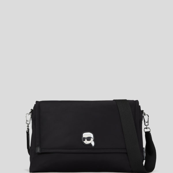 Karl Lagerfeld, Grand Sac Bandoulière Nylon Ikon, Femme, Noir, Taille: X00