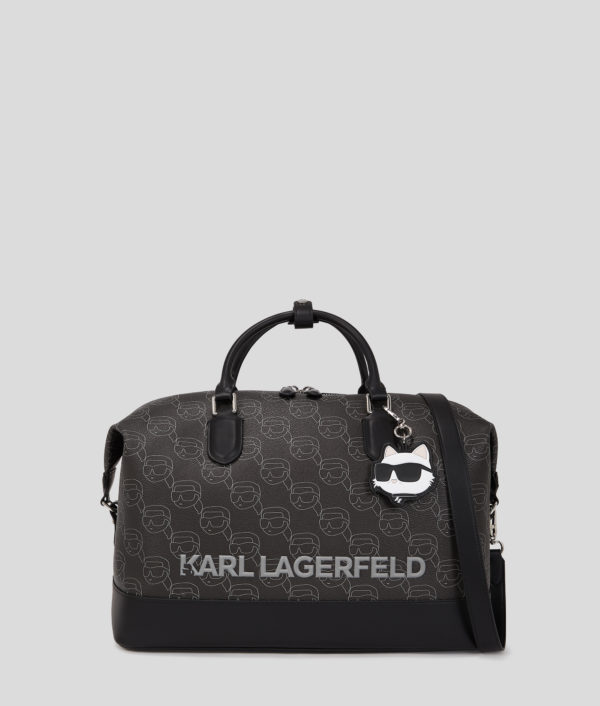 Karl Lagerfeld, Sac Week-end Ikon, Femme, NFT All Over Pattern Noir, Taille: X00