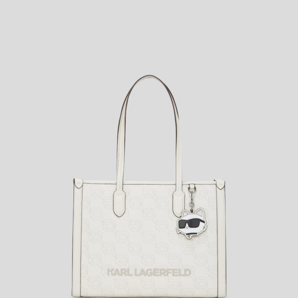 Karl Lagerfeld, Sac Cabas Ikon Taille Moyenne, Femme, Blanc cassé NFT imprimé sur toute la surface, Taille: X00
