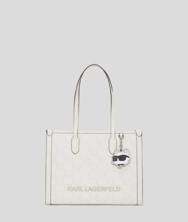Karl Lagerfeld, Sac Cabas Ikon Taille Moyenne, Femme, Blanc cassé NFT imprimé sur toute la surface, Taille: X00