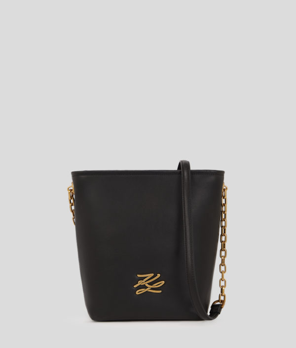 Karl Lagerfeld, Petit Sac Seau K/autograph, Femme, Noir/Or, Taille: X00
