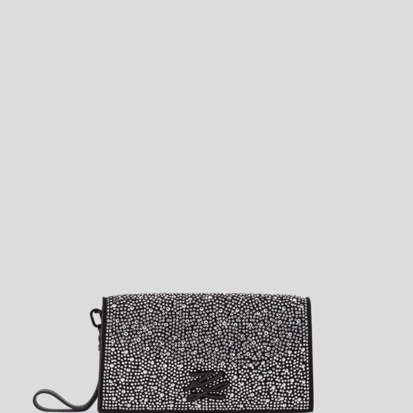 Karl Lagerfeld, Pochette Strass K/soiree, Femme, Embellissement argenté, Taille: X00
