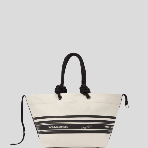 Karl Lagerfeld, Cabas De Plage Kl X Borsalino, Femme, Noir/Naturel, Taille: X00