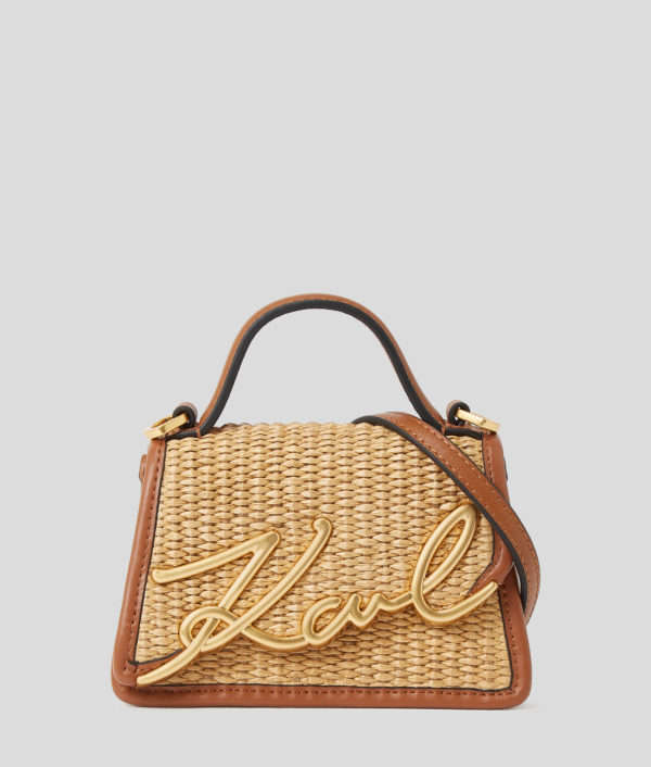 Karl Lagerfeld, Sac En Raphia Nano K/signature, Femme, Naturel-Tan, Taille: X00