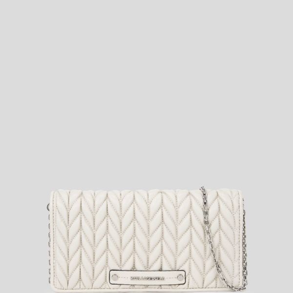 Karl Lagerfeld, Portefeuille Bandoulière K/weave, Femme, Ciment, Taille: X00