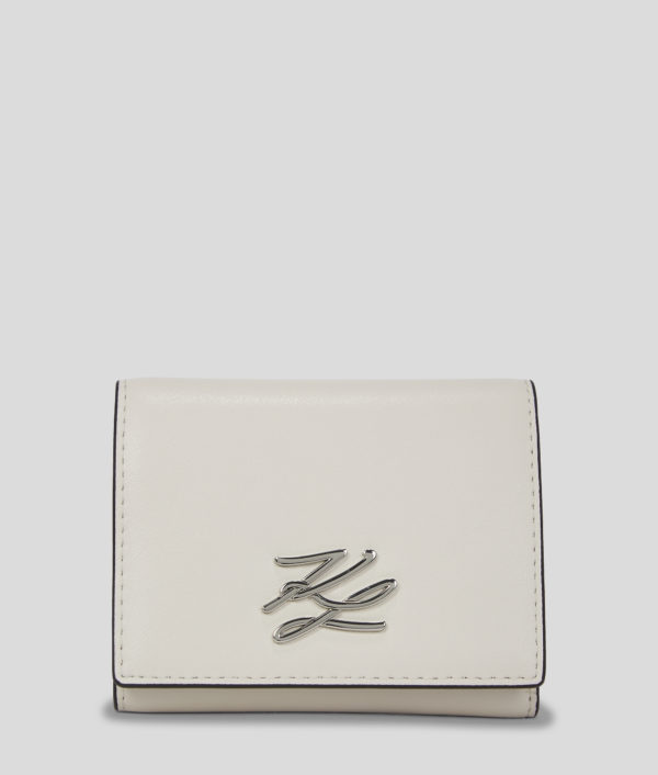 Karl Lagerfeld, Portefeuille À Trois Volets K/autograph, Femme, Ciment, Taille: X00