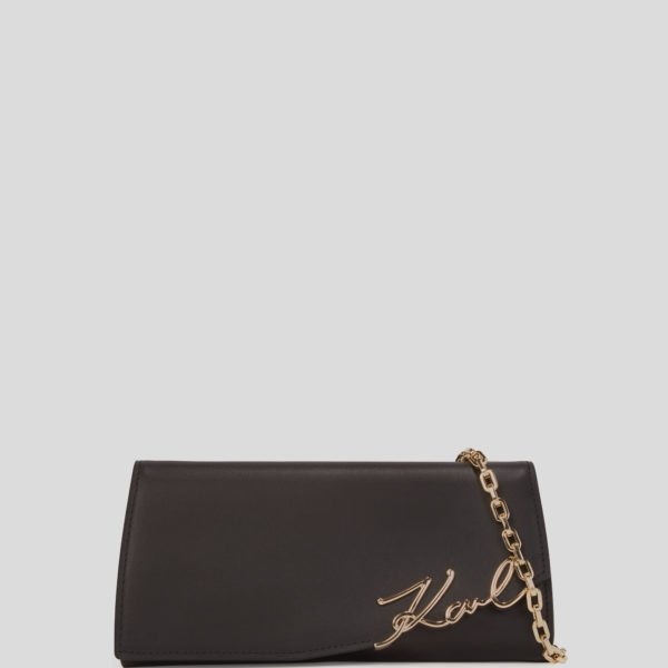 Karl Lagerfeld, Portefeuille À Bandoulière K/signature, Femme, Noir/Or, Taille: X00