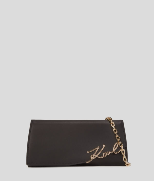 Karl Lagerfeld, Portefeuille À Bandoulière K/signature, Femme, Noir/Or, Taille: X00