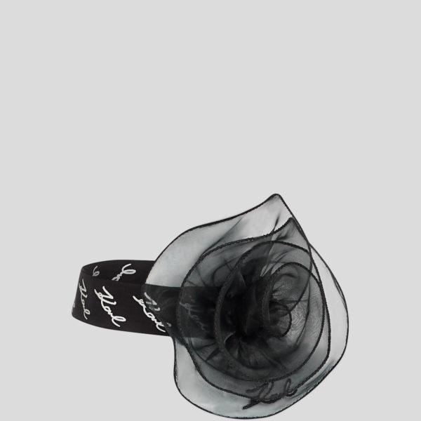 Karl Lagerfeld, Collier Ras Du Cou À Fleur Karl Studio, Femme, Noir, Taille: X00