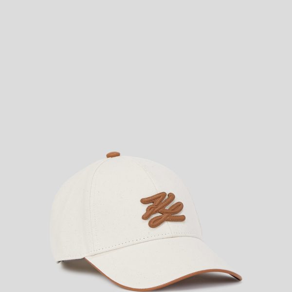 Karl Lagerfeld, Casquette K/autograph, Femme, Naturel, Taille: X00