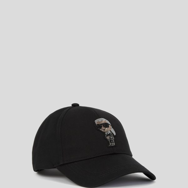 Karl Lagerfeld, Casquette À Strass Ikon, Femme, Noir, Taille: X00
