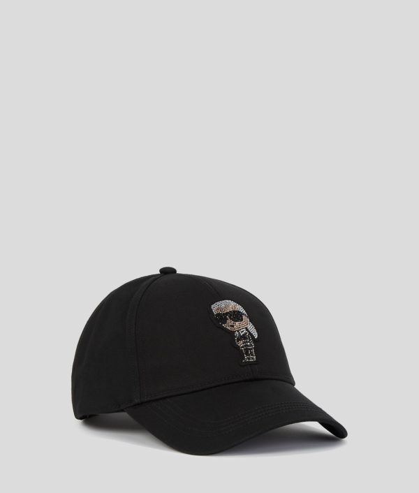 Karl Lagerfeld, Casquette À Strass Ikon, Femme, Noir, Taille: X00