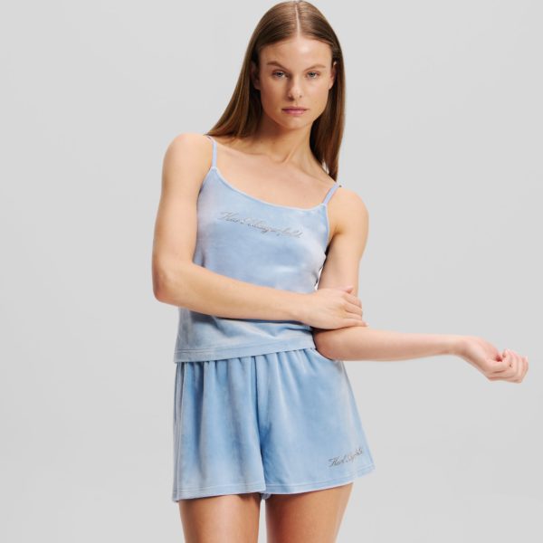Karl Lagerfeld, Short Molletonné Hotel Karl, Femme, Chambray doux, Taille: XXXL