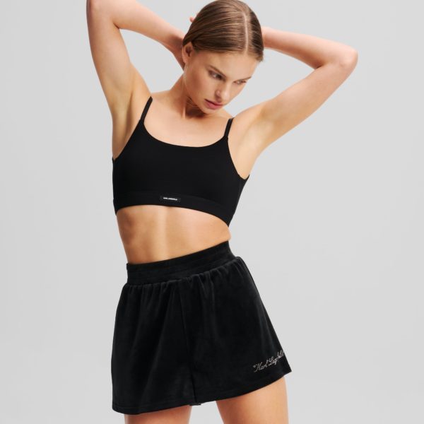 Karl Lagerfeld, Short Molletonné Hotel Karl, Femme, Noir, Taille: XXXL