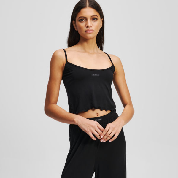 Karl Lagerfeld, Ensemble Pyjama Avec Logo Karl, Femme, Noir, Taille: XXS