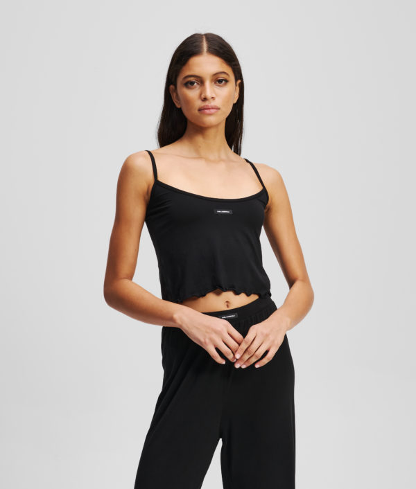 Karl Lagerfeld, Ensemble Pyjama Avec Logo Karl, Femme, Noir, Taille: XXS