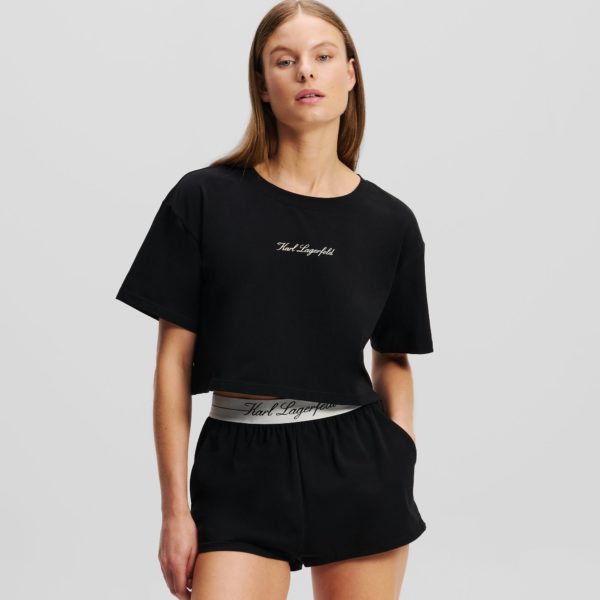 Karl Lagerfeld, Ensemble Pyjama Hotel Karl, Femme, Noir, Taille: XXS