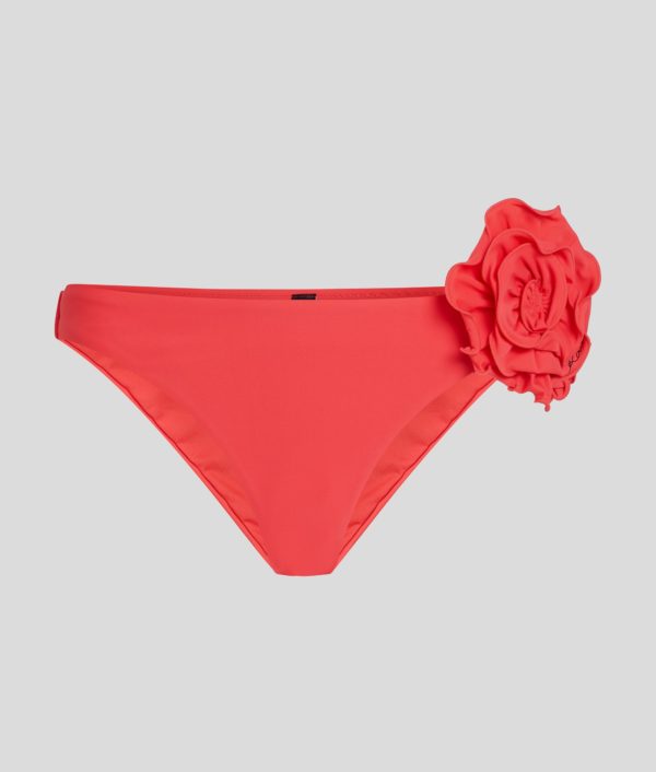Karl Lagerfeld, Bas De Bikini Floral Échancré, Femme, Hibiscus, Taille: XXS