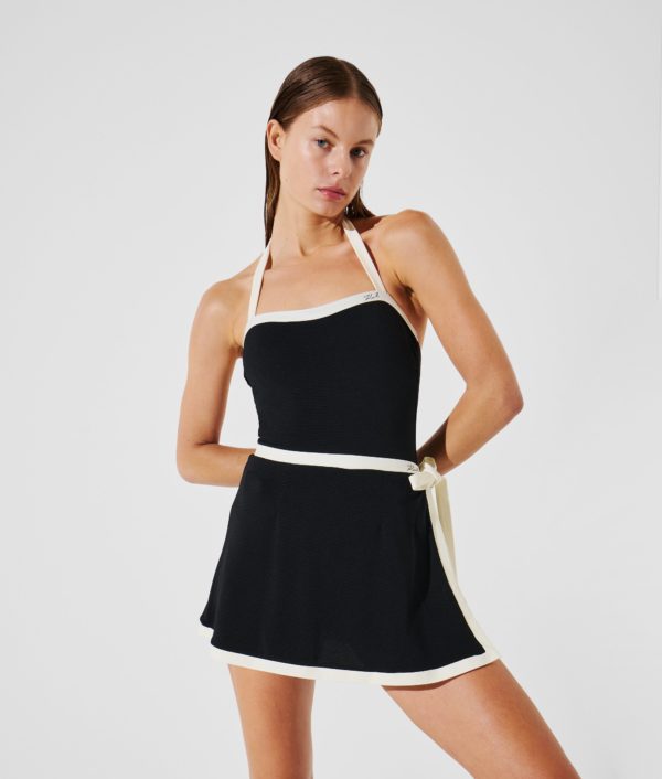 Karl Lagerfeld, Paréo Monochrome K/signature, Femme, Blanc/Noir, Taille: XS