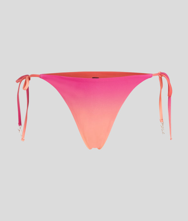Karl Lagerfeld, Bas De Bikini À Nœuds Latéraux K/signature, Femme, Ombre Hibiscus -Carmelia, Taille: XXS