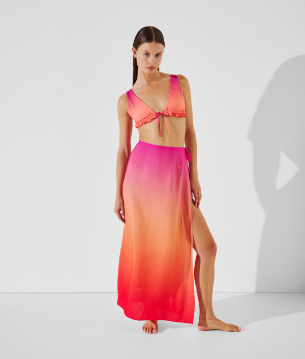 Karl Lagerfeld, Long Paréo Ombré K/signature, Femme, Ombre Hibiscus -Carmelia, Taille: XS
