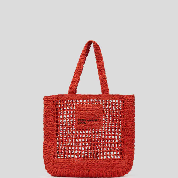 Karl Lagerfeld, Cabas En Raphia, Femme, Poinciana, Taille: X00