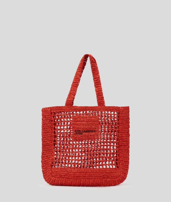 Karl Lagerfeld, Cabas En Raphia, Femme, Poinciana, Taille: X00