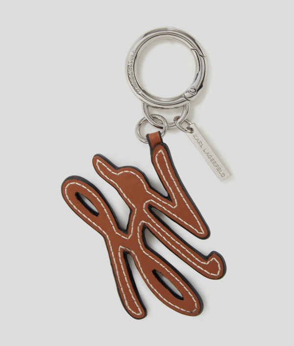 Karl Lagerfeld, Porte Clé K/autograph, Femme, Tan foncé, Taille: X00
