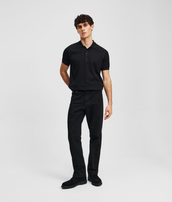 Karl Lagerfeld, Zip-detail Tapered Jeans, Homme, Noir, Taille: X36