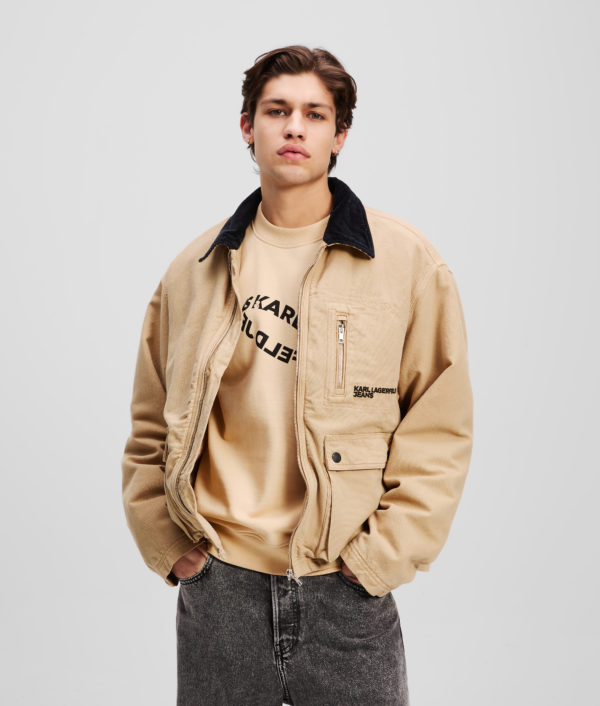 Karl Lagerfeld, Canvas Jacket, Homme, Alouette, Taille: XXXL
