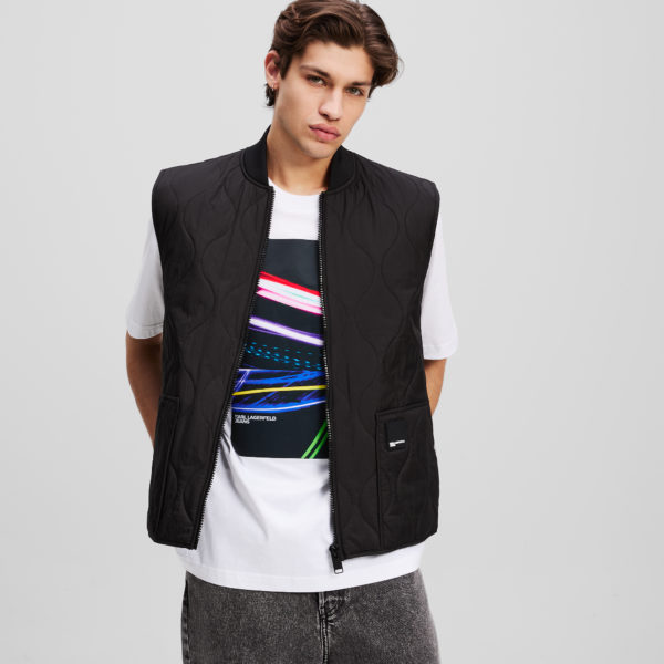 Karl Lagerfeld, Quilted Vest, Homme, Noir, Taille: XXXL
