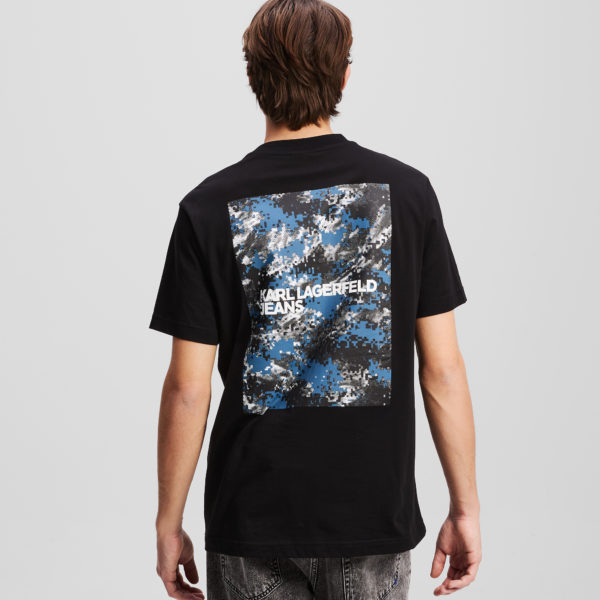 Karl Lagerfeld, Graphic T-shirt, Homme, Noir, Taille: XXXL