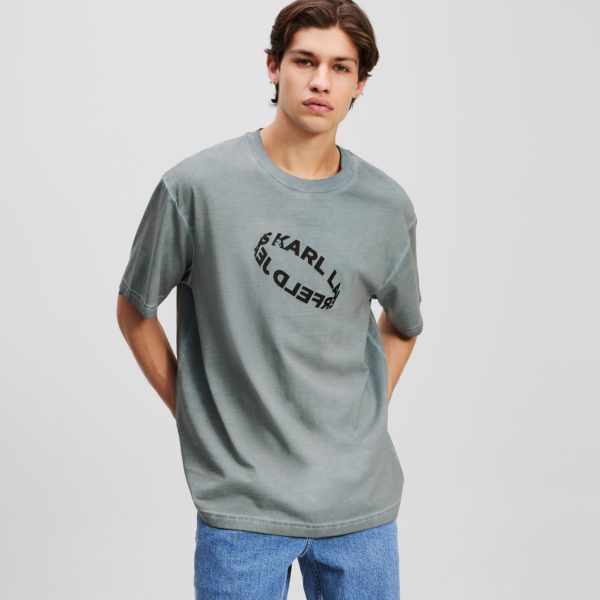 Karl Lagerfeld, Washed T-shirt, Homme, Monument, Taille: XXXL