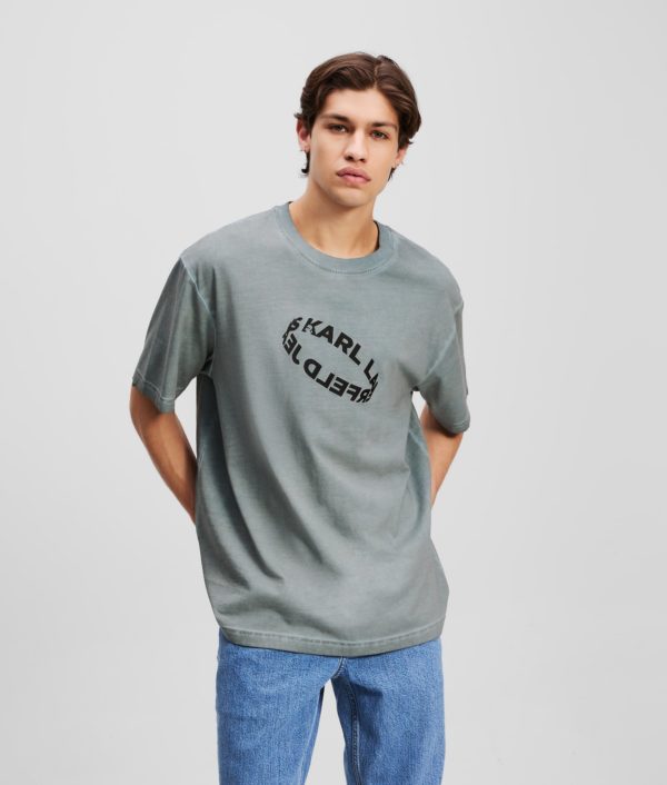 Karl Lagerfeld, Washed T-shirt, Homme, Monument, Taille: XXXL