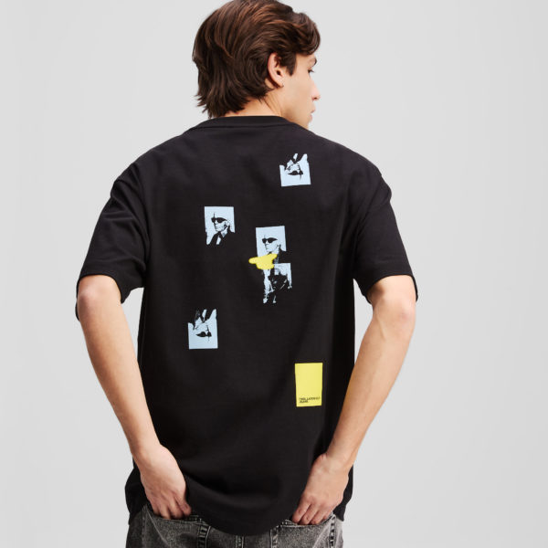 Karl Lagerfeld, Karl Print T-shirt, Homme, Noir, Taille: XXXL