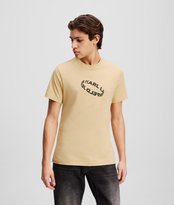 Karl Lagerfeld, Ring Logo T-shirt, Homme, Croissant, Taille: XXXL