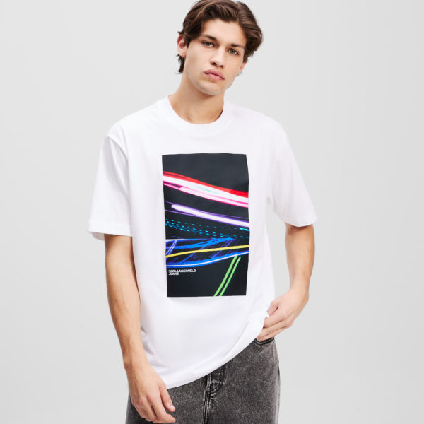 Karl Lagerfeld, Love Unlocked T-shirt, Homme, Blanc, Taille: XXXL